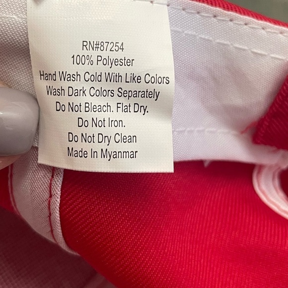 Never worn red black and blue hat w/ velcro adjustable band. Includes all 3 hats - Picture 6 of 6